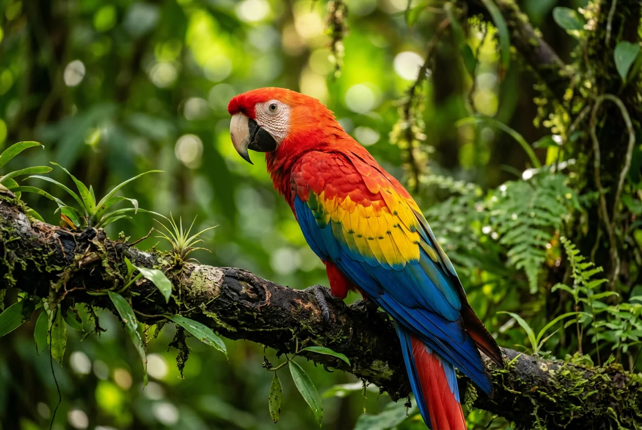 Vibrant Amazon Macaw